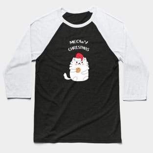 Meowy Christmas Baseball T-Shirt